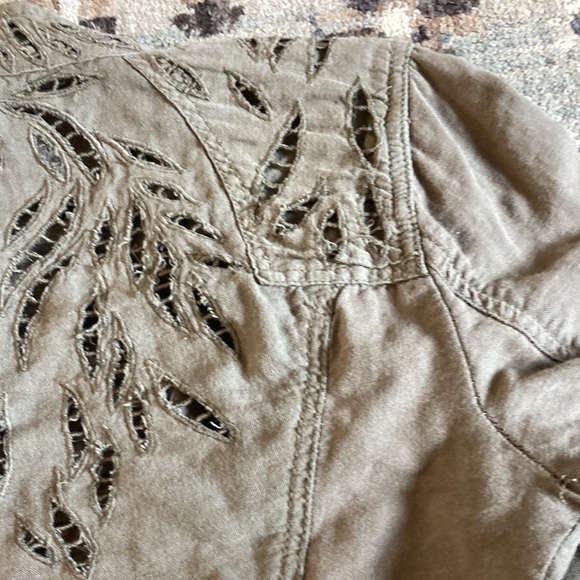 Free people olive cutout Moro jacket - Picture 6 of 7